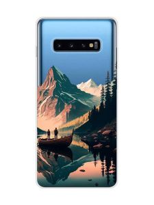 Прозорий чохол на Samsung Galaxy S10 Plus :: Човен. Пейзаж (принт 246)
