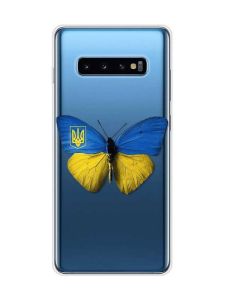 Прозорий чохол на Samsung Galaxy S10 Plus :: Метелик Україна (принт 255)