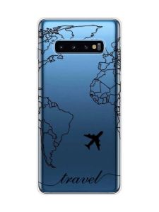 Прозорий чохол на Samsung Galaxy S10 Plus :: Карта. Контур (принт 330)