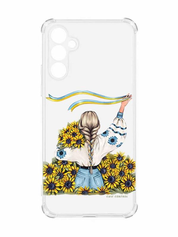 Чохол з потовщеними кутами на Samsung Galaxy A34 5G :: Дівчина зі стрічкою (принт 25)