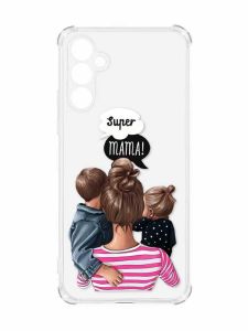 Чохол з потовщеними кутами на Samsung Galaxy A34 5G :: Супер Мама (принт 29)