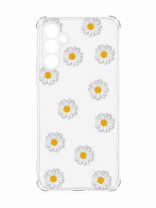 Чохол з потовщеними кутами на Samsung Galaxy A34 5G :: Фон ромашки (принт 41)