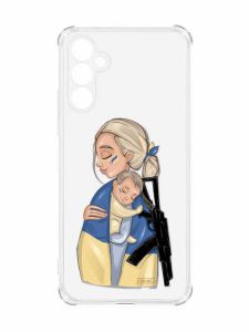 Чохол з потовщеними кутами на Samsung Galaxy A34 5G :: Мама-захисниця (патріотичний принт 21)