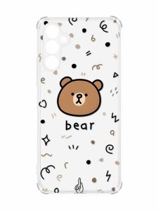 Чохол з потовщеними кутами на Samsung Galaxy A34 5G :: Ведмедик (принт 76)