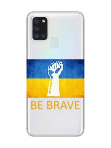 Прозорий чохол на Samsung Galaxy A21s  :: Мужність Україна (принт 42)