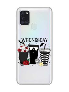 Прозорий чохол на Samsung Galaxy A21s  :: Коктейлі. Венздей (принт 216)