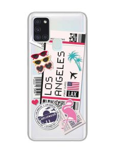 Прозорий чохол на Samsung Galaxy A21s  :: Подорожі. Лос-Анджелес (принт 328)
