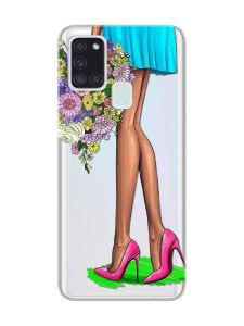 Прозорий чохол на Samsung Galaxy A21s  :: Квітковий настрій (принт 226)