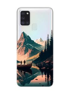 Прозорий чохол на Samsung Galaxy A21s  :: Човен. Пейзаж (принт 246)