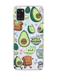 Прозорий чохол на Samsung Galaxy A21s  :: Милі авокадо каваї (принт 305)