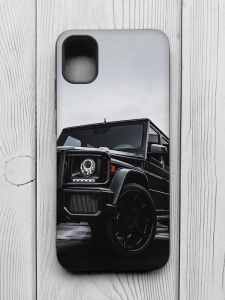 Матовий чохол з чорними боками на Samsung Galaxy A04E/A042 :: Авто чорне (принт 234)