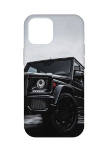 Матовий чохол з бірюзовими боками на Apple iPhone 12 Pro Max :: Авто чорне (принт 234)