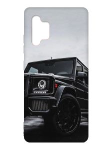 Матовий чохол з червоними боками на Samsung Galaxy A32 :: Авто чорне (принт 234)