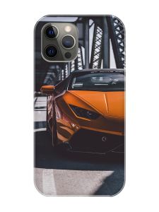 Магнітний чохол на iPhone 12 Pro Max із підтримкою MagSafe :: Авто помаранчеве (принт 237)