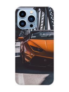 Магнітний чохол на iPhone 13 Pro Max із підтримкою MagSafe :: Авто помаранчеве (принт 237)