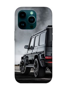 Матовий чохол з бірюзовими боками на Apple iPhone 14 Pro :: Авто чорне (принт 235)