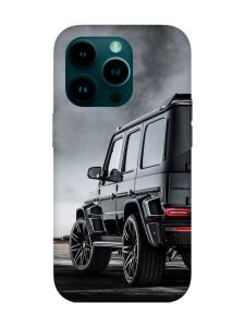 Матовий чохол з рожевими боками на Apple iPhone 14 Pro :: Авто чорне (принт 235)