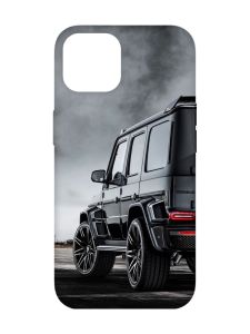 Матовий чохол з бірюзовими боками на Apple iPhone 14 :: Авто чорне (принт 235)