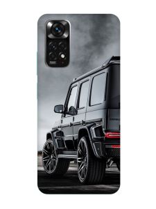 Матовий чохол з бірюзовими боками на Xiaomi Redmi Note 11 :: Авто чорне (принт 235)