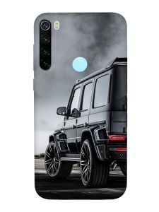 Матовий чохол з червоними боками на Xiaomi Redmi Note 8T :: Авто чорне (принт 235)
