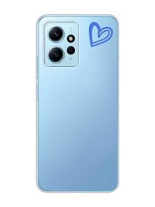 Прозорий чохол на Xiaomi Redmi Note 12 4G :: Сердечко синє (принт 48)