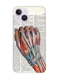 Магнітний чохол на iPhone 14 із підтримкою MagSafe :: Анатомія руки (принт 298)