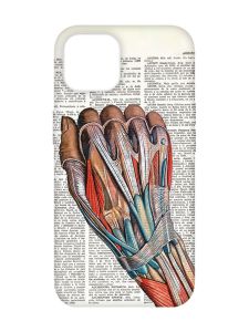 Матовий чохол з рожевими боками на  Apple iPhone 14 :: Анатомія руки (принт 298)