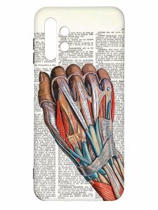 Матовий чохол з чорними боками на Samsung Galaxy A13 4G :: Анатомія руки (принт 298)