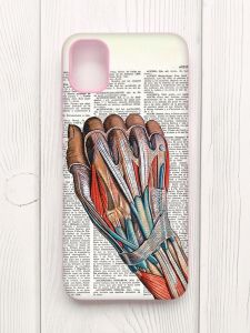 Матовий чохол з рожевими боками на Samsung Galaxy A04E/A042 :: Анатомія руки (принт 298)