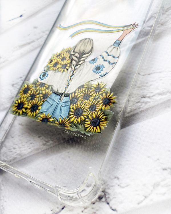 Чохол з потовщеними кутами на Samsung Galaxy A34 5G :: Дівчина зі стрічкою (принт 25)