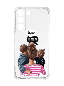 Чохол із потовщеними кутами на Samsung Galaxy S22 :: Супер Мама (принт 29)