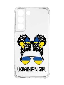 Чохол із потовщеними кутами на Samsung Galaxy S22 :: Українська дівчина (принт 113)