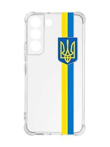 Чохол із потовщеними кутами на Samsung Galaxy S22 :: Стрічка Україна (патріотичний принт 253)