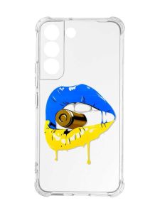 Чохол із потовщеними кутами на Samsung Galaxy S22 :: Губи і патрон (принт 264)