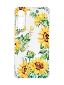 Чохол із потовщеними кутами на Samsung Galaxy S22 :: Соняхи (принт 288)