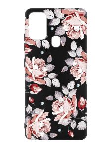 Матовий чорний чохол на Samsung Galaxy M30s/M21 :: Фон Троянди (принт 273)