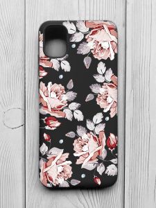Матовий чорний чохол на Samsung Galaxy A04E/A042 :: Фон Троянди (принт 273)