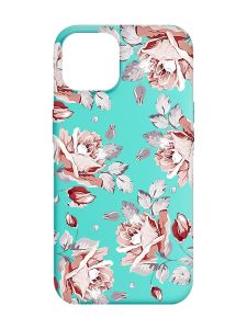 Матовий бірюзовий чохол на Apple iPhone 14 :: Фон Троянди (принт 273)