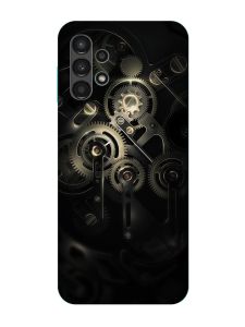 Матовий чохол з бірюзовими боками на Samsung Galaxy A13 4G :: Механізм (принт 238)