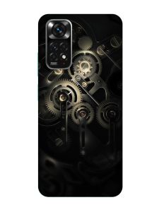 Матовий чохол з бірюзовими боками на Xiaomi Redmi Note 11 :: Механізм (принт 238)