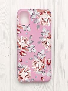 Матовий рожевий чохол на Samsung Galaxy A04E/A042 :: Фон Троянди (принт 273)