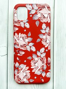 Матовий червоний чохол на Samsung Galaxy A04E/A042 :: Фон Троянди (принт 273)