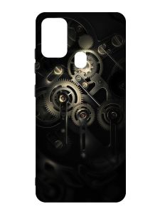 Матовий чохол з чорними боками на Samsung Galaxy M30s/M21 :: Механізм (принт 238)