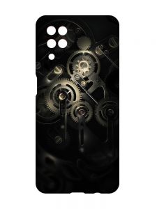 Матовий чохол з рожевими боками на Samsung Galaxy A12 :: Механізм (принт 238)