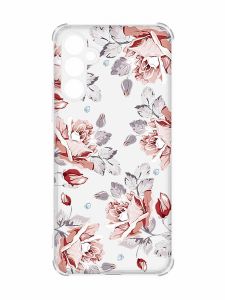 Чохол з потовщеними кутами на Samsung Galaxy A34 5G :: Фон Троянди (принт 273)