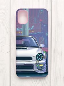 Матовий чохол з рожевими боками на Samsung Galaxy A04E/A042 :: Авто аніме (принт 239)