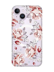 Магнітний чохол на iPhone 14 із підтримкою MagSafe :: Фон Троянди (принт 273)