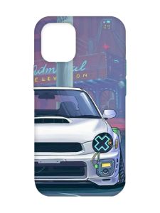 Матовий чохол з бірюзовими боками на Apple iPhone 12/12 Pro (6.1) :: Авто аніме (принт 239)