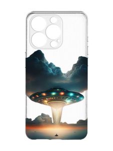 Чохол із захистом камери на  iPhone 15 Pro :: Тарілка UFO (принт 241)