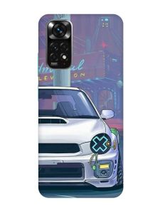 Матовий чохол з бірюзовими боками на Xiaomi Redmi Note 11 :: Авто аніме (принт 239)